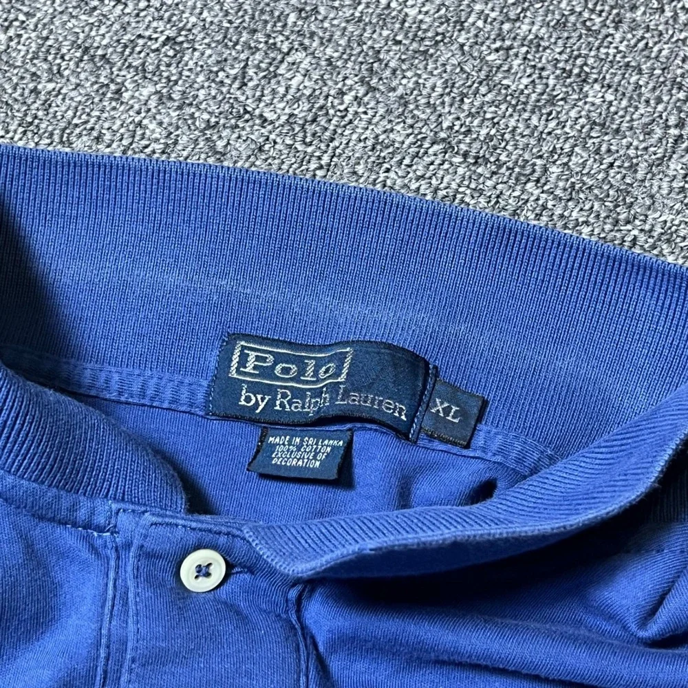 Vintage Polo Ralph Lauren Polo Shirt XL Blue Short Sleeve Embroidered Pony Logo